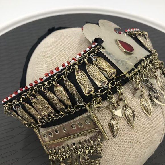 Turkman Tribal Head Wear, Turkmen Headpiece, Matha Patti, Hair jewelry main image 5